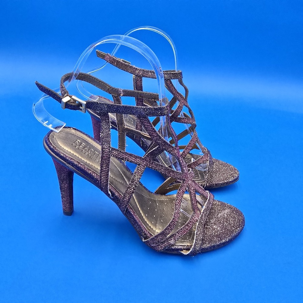 New Kenneth Cole Reaction‎  Smash-ing Multicolor Glitter Strappy  Heels 6.5 Med